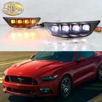 สัญญาณไฟเลี้ยวสำหรับรถ Ford Mustang 2015 2016 2017สีเหลืองกันน้ำ ABS รถ DRL 12V LED ไฟวิ่งกลางวันตกแต่งไฟตัดหมอก