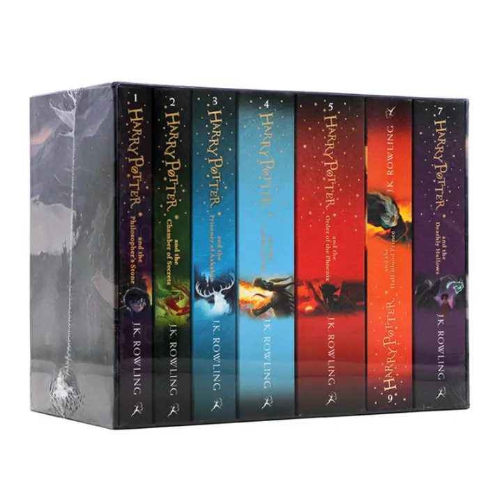 Harry Potter English Original Harry Potter 1-7 Boxed Paperback Complete ...