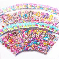 10Sheets Girls Cartoon Dress Up 3D Bubble Fashion Stickers Kids Children PVC Stickers for Laptop Book Kawaii Toys Birthday Gifts