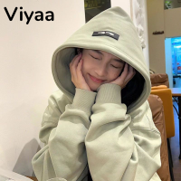 Viyaa เสื้อฮู้ด เสื้อแขนยาวอบอุ่น หลวมและสบาย สบายๆ ทันสมัย ชิค ทันสมัย WWY2392ZDI 38Z230923