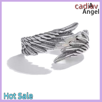 แหวนปีกนางฟ้าปีศาจ Cadiav สำหรับผู้หญิงแหวนแหวนปรับขนาดได้สำหรับเครื่องประดับงานแต่งงานของขวัญคริสต์มาส