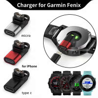 สายชาร์จ USB สำหรับ Garmin Fenix 7 7S 7X 6 6S 6X 5 5S 5X Vivoactive 3 4 4S Venu 2 2S SQ พร้อมปลั๊กกันฝุ่นอะแดปเตอร์