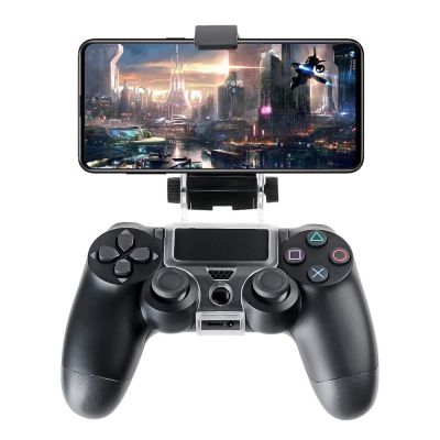 PS4 Dualshock 4 Controller ที่วางโทรศัพท์คลิปสำหรับ Rmote Play เกมมือถือตัวหนีบโทรศัพท์ที่ใส่โทรศัพท์สำหรับ PS4/ PS4 Slim/ PS4 Pro