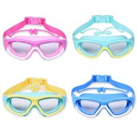 Professional Outdoor Swim Goggles for 3-12 Years Children Boys Girls Soft Anti-Fog Kids Swimming Glasses with Earplugs Goggles