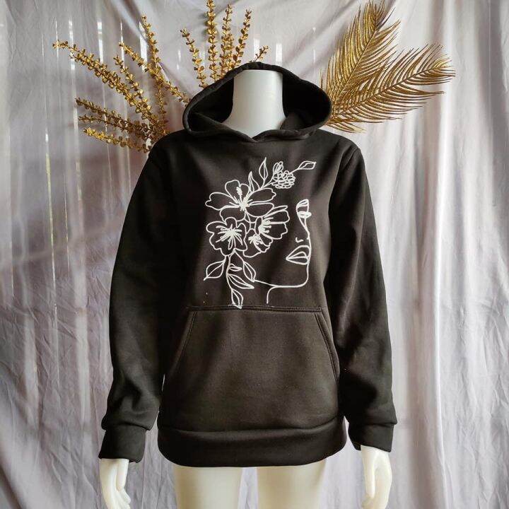 flower face hoodie