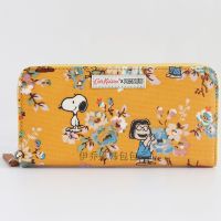 CATH KIDSTON กระเป๋าสตางค์ ผ้าแคนวาส ใบยาว ขนาดใหญ่ จุของได้เยอะ พิมพ์ลายการ์ตูน Snoopy น่ารัก แบบบางพิเศษ สําหรับเด็กผู้หญิง