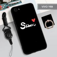 เคสซิลิโคนนิ่มสำหรับ VIVO Y69เคสโทรศัพท์กล่องคลุมทั้งหมดทาสีป้องกันการตกฝาครอบโทรศัพท์กันรอยขีดข่วนสำหรับ VIVO Y69แถมฟรีห่วงยืนที่วางและสตริง