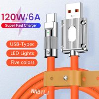 120W 6A Super Fast Charge Type-C Liquid Silicone Cable Quick Charge USB Cable For Huawei Samsung Xiaomi Pixel USB Bold Data Line