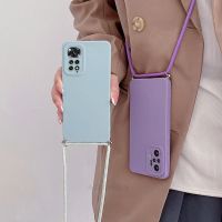 Crossbody Lanyard Case For Xiaomi Redmi Note 11 10 Pro 4g 11pro 11s 5g Note10 10s Cord Matte Silicone Cover Note11 S 10pro 5 G