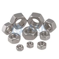 (SQIU)Gratis Ongkir 50Pcs DIN934 M2 M2.5 M3 M4 M5 M6 M8 304สแตนเลสเมตริกด้าย Hex Nut Hexagon Nuts HW009