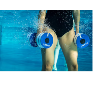 Pair of Foam Aquafit Dumbbells Aquagym blue white