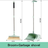 1 Set Soft Hair Broom Dustpan Combination Clean Sweeper Broom Garbage Shovel Thicken Foldable Rotating Floor Cleaning Tools Cute