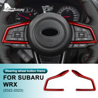 เฟรมปุ่มกดพวงมาลัยรถคาร์บอนไฟเบอร์จริงสำหรับ Subaru Wry 2022-2023กรอบคางของพวงมาลัยพวงมาลัยรถยนต์แผงคางสติกเกอร์ติดที่คลุมกรอบสมบูรณ์อุปกรณ์ตกแต่งภายในรถยนต์