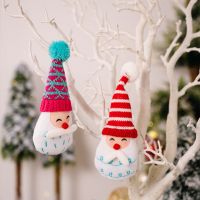 Christmas Tree Pendant Christmas Pointed Hat Elderly Head Ornament Plush Gnomes Christmas Ornaments For Christmas Tree