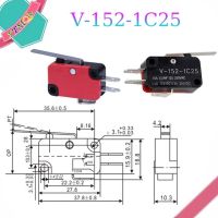 สแนปแอคชั่นบานพับลูกกลิ้ง V-151-1C25 V-156-1C25 V-155-1C25ได้นาน V-156-1C25สวิตช์จำกัดไมโครทนทาน2ชิ้น