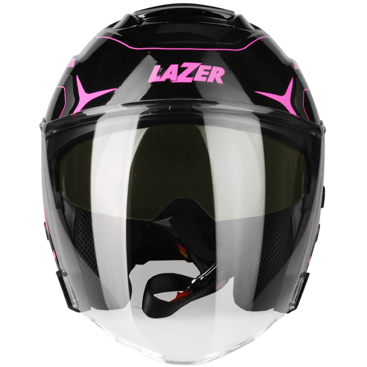 หมวกกันน็อกlazer-รุ่นtango-sr-hexa-สีblack-pink-grey-spoiler