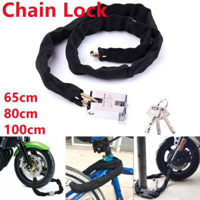 65cm/80cm/100cm Padlock Bike Motorcycle Motorbike Iron Chain Locks Bicycle Chain Lock Motorcycle Chain Lock Bicycle Locks