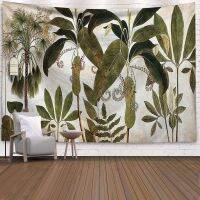 Tropical Plant Leaves Tapestry For Living Room Bedroom Bedspread Printed Tiger Wall Hanging Boho Decor Beach Mat