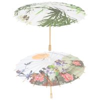 【CW】 Umbrella Parasol Paper Chinese Japanese Silk Oil Decorative Asian Decoration Wedding Sun Umbrellas Vintage Props Cosplay Oiled