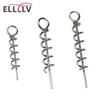 Elllv 30pcs 30/35/40/45/50mm Stainless Steel Soft Lure Spring Lock Pin Fishing Crank Hook Screw Bait Connector Accessories