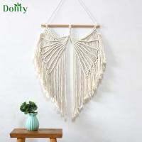 Dolity Macrame แขวนผนังบ้านสำหรับงานเลี้ยงเนอสเซอรี่ห้องนอนพรมปีกนางฟ้า