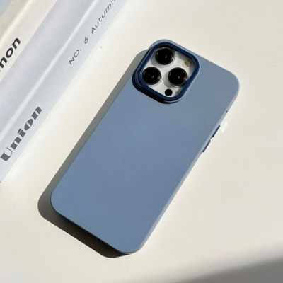 HOCE สีทึบด้านเคสโทรศัพท์แบบใสสำหรับ iPhone 14 13 Pro Max 14 Plus เคสหุ้มกันกระแทกกรอบเลนส์โลหะ