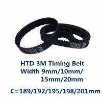 ♞ 2pcs HTD 3M Timing Belt C 189/192/195/198/201mm Black Rubber Width 9mm 10mm 15mm 20mm Closed Loop Timing Belt Synchronous Belt