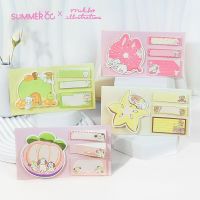 ❈❃┋ Sanrio Mikkos Cammy Souffle Sticky Notes Page Marking Marker Colored Sticky Book Tabs Stationery School Supplies for Kid Student