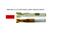 END MILLS 2 FLUTE HSS-E LONG LENGTH TIN เอ็นมิล 2 ฟันยาว สีทอง เหล็กไฮสปีด CT26H พร้อมส่ง