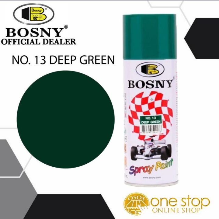 Bosny 100 Acrylic Spray Paint Deep Green No13 Spraypaint •osos