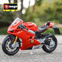 Bburago 1:18 Ducati-Panigale ยานพาหนะหล่อแบบคงที่ V4ของเล่นแบบจำลองรถมอเตอร์ไซค์สะสม