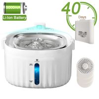 【LZ】 Motion Sensor automático sem fio Cat bebedor Li-Ion bateria Fountain para animais de estimação água filtrada dispensador uso desconectado 5000mA