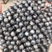 1 Strand Natural Larvikite Beads 6mm 8mm 10mm Round Stone 15.5 “ Long Gemstones for Bracelets Jewelry Making Necklace