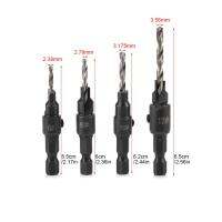 【】 First Follow Shop 1ชุด1/4นิ้ว Hex HSS ดอกสว่านเปลี่ยน2.38Mm-3.56Mm Countersink เครื่องมืองานไม้