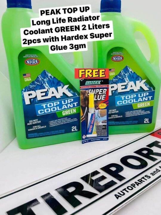 PEAK Top Up Long Life Radiator Coolant Green 2 Liters set of 2PCS ...