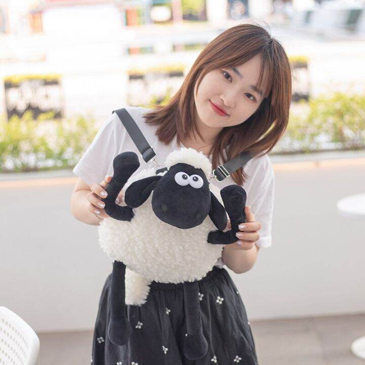 cartoon-cute-kawaii-black-lamb-backpack-large-capacity-plush-doll-toy-valentines-day-birthday-christmas-for-children-girlfriend