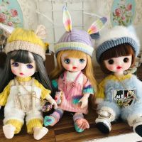 Dkemore New Mini Cute 17CM BJD Dolls Body Joints Makeup Fashion Dress Clothes Wig Accessories 18 Dolls Full Set Toys for Girls