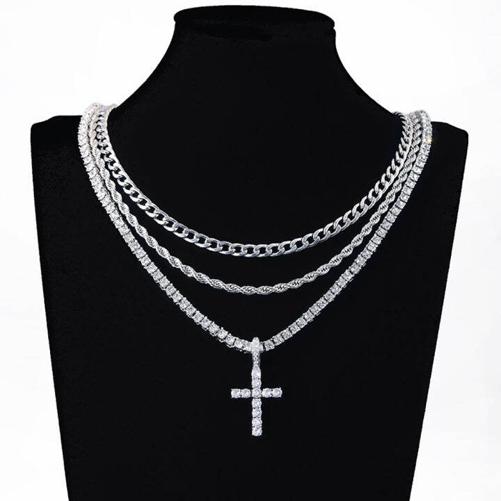 jewelry-2021-new-silver-cross-pendant-chain-mens-tennis-chain-cross-pendant-necklace-chain-womens-neck-wholesale