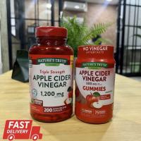 ?พร้อมส่ง!!!?นำเข้าจากอเมริกา แท้ 100%?? Natures Truth Apple Cider Vinegar 1,200 mg. แบบแคปซูล และ 600 mg. Gummies