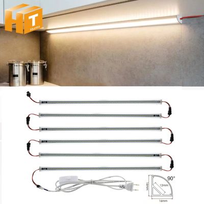 220V LED Cabinet Light V-Type Wall Corner Tube Lamp White Natural/Warm White LED Bar Wardrobe Kitchen Lighting with Switch  by Hs2023