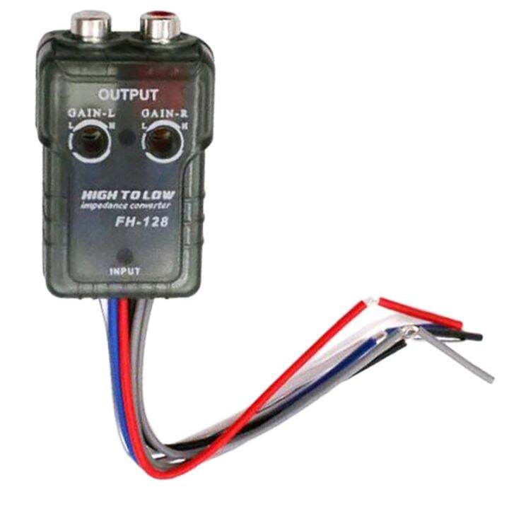 High Level Speaker Signal to Low Level RCA Adapter Car Audio High to