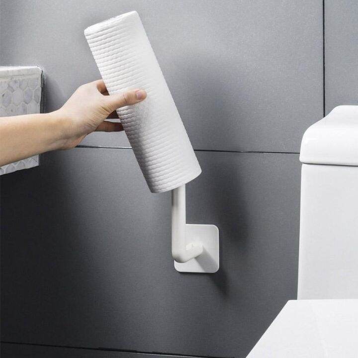 yf-kitchen-self-adhesive-accessories-under-cabinet-paper-roll-rack-towel-holder-tissue-hanger-storage