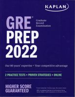 KAPLAN GRE PREP 2022 2 PRACTICE TESTS+PROVEN STRATEGIES+ONLINE BY DKTODAY