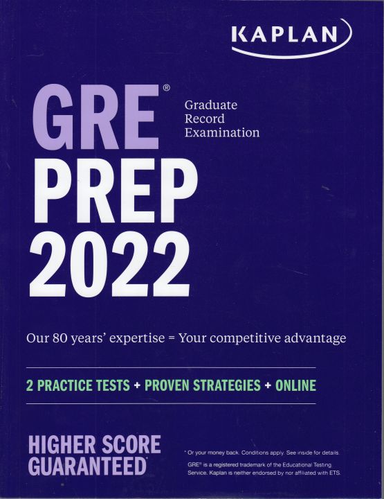 KAPLAN GRE PREP 2022 2 PRACTICE TESTS+PROVEN BY