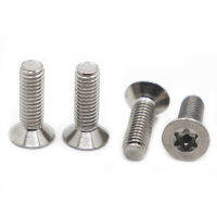 5-50pcs GB2673 Flat Countersunk Head Six-Lobe Torx Screw Bolt M1.4 M1.6 M2 M2.5 M3 M4 M5 M6 M8 304 A2-70 Stainless Steel