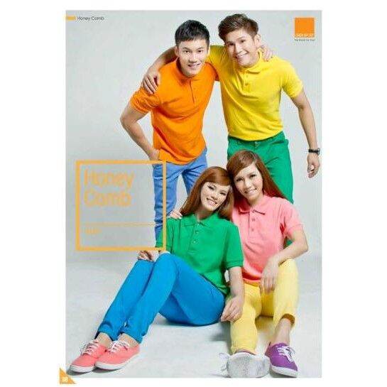 magenta-polo-collar-t-shirt-plain-blank-short-sleeve-hc01-oren-sport-baju-kolar-merah-men-women-ladies