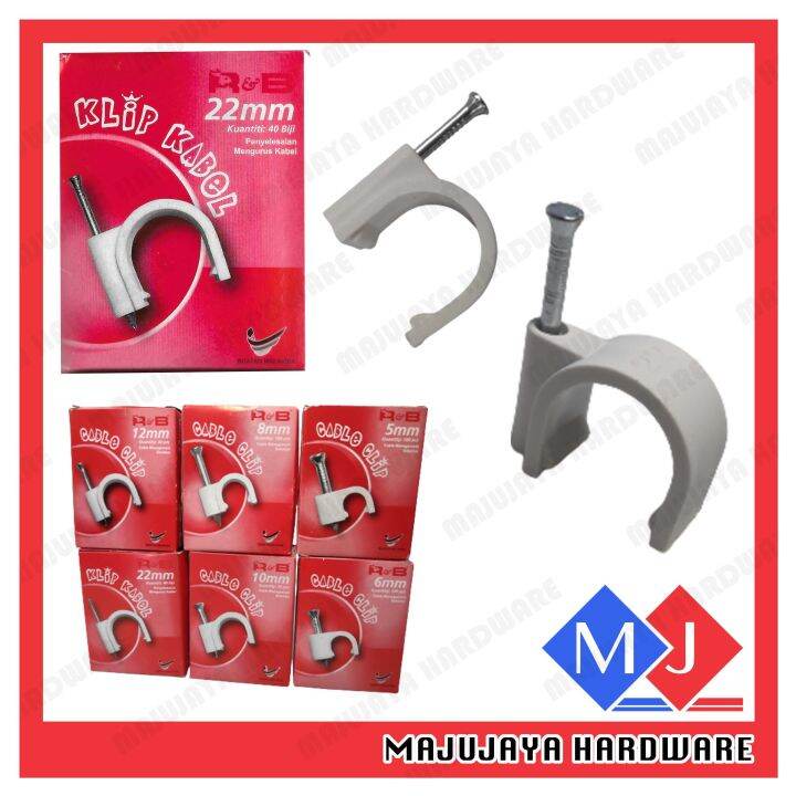 (10PC)* RB Cable Clips Wall Insert Electric Wire Cable Nail Clips Wire