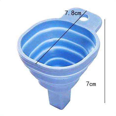 กรวยซิลิโคนพับได้-กรวยซิลิโคนกรอกน้ำ-กรวยกรอกน้ำมัน-พับเก็บได้แขวนสะดวกประหยัดพื้นที่ในการเก็บ