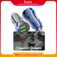 [Hoco ของแท้ ] ใหม่! Z47 ที่ชาร์จในรถยนต์พร้อมเอาต์พุต 2USB ชาร์จเร็วแบบคู่ QC3.0 พร้อมสายชาร์จ 1.0 m. Car charger for iPhone 14 Samsung Oppo vivo huawei