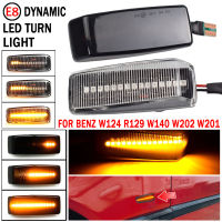 2Pcs Dynamic Amber LED Side Marker Light Blinker ไฟเลี้ยวสำหรับ Benz C E S SL CLASS W201 190 W202 W124 W140 R129